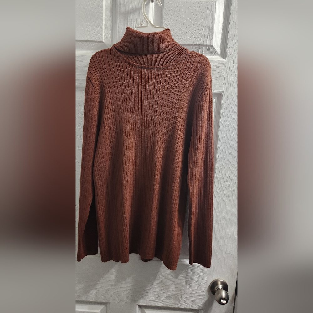 Women's Brown Turtleneck Sweater